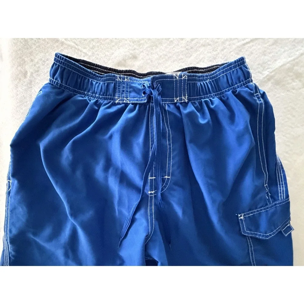 Champion Men's Swim/ Board Shorts With Liner Vibrant Blue Color Size M